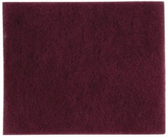 Ability One - 11-1/6" Long x 9" Wide x 1/4" Thick Cleansing Pad - Light-Duty, Maroon - Apex Tool & Supply