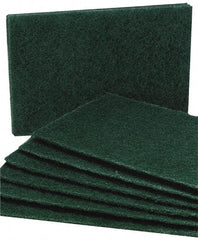 Ability One - 9" Long x 6" Wide x 1/4" Thick Scouring Pad - Medium-Duty, Maroon - Apex Tool & Supply