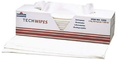 Ability One - Flat Fold Clean Room/Lab/Critical Task Wipes - 16-1/2" x 15" Sheet Size, White - Apex Tool & Supply