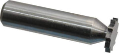 Made in USA - 5/8" Diam x 3/32" Face Width, Solid Carbide, 10 Teeth, Shank Connection Woodruff Keyseat Cutter - Uncoated, 2-3/32" OAL x 1/2" Shank, Straight Teeth, ANSI 305, Old Standard 4 - Apex Tool & Supply