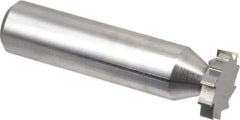 Made in USA - 5/8" Diam x 1/8" Face Width, Solid Carbide, 10 Teeth, Shank Connection Woodruff Keyseat Cutter - Uncoated, 2-1/8" OAL x 1/2" Shank, Straight Teeth, ANSI 405, Old Standard 5 - Apex Tool & Supply