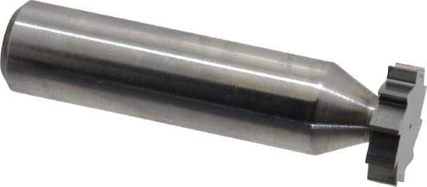 Made in USA - 5/8" Diam x 5/32" Face Width, Solid Carbide, 10 Teeth, Shank Connection Woodruff Keyseat Cutter - Uncoated, 2-5/32" OAL x 1/2" Shank, Straight Teeth, ANSI 505, Old Standard 6 - Apex Tool & Supply