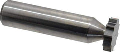 Made in USA - 5/8" Diam x 5/32" Face Width, Solid Carbide, 10 Teeth, Shank Connection Woodruff Keyseat Cutter - Uncoated, 2-5/32" OAL x 1/2" Shank, Straight Teeth, ANSI 505, Old Standard 6 - Apex Tool & Supply