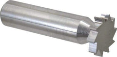 Made in USA - 3/4" Diam x 5/32" Face Width, Solid Carbide, 10 Teeth, Shank Connection Woodruff Keyseat Cutter - Uncoated, 2-5/32" OAL x 1/2" Shank, Straight Teeth, ANSI 506, Old Standard 8 - Apex Tool & Supply