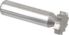 Made in USA - 3/4" Diam x 3/16" Face Width, Solid Carbide, 10 Teeth, Shank Connection Woodruff Keyseat Cutter - Uncoated, 2-3/16" OAL x 1/2" Shank, Straight Teeth, ANSI 606, Old Standard 9 - Apex Tool & Supply