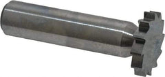 Made in USA - 7/8" Diam x 5/32" Face Width, Solid Carbide, 12 Teeth, Shank Connection Woodruff Keyseat Cutter - Uncoated, 2-5/32" OAL x 1/2" Shank, Straight Teeth, ANSI 507, Old Standard 10 - Apex Tool & Supply