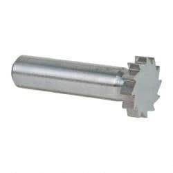 Made in USA - 7/8" Diam x 3/16" Face Width, Solid Carbide, 12 Teeth, Shank Connection Woodruff Keyseat Cutter - Uncoated, 2-3/16" OAL x 1/2" Shank, Straight Teeth, ANSI 607, Old Standard 11 - Apex Tool & Supply