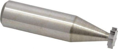 Made in USA - 3/8" Diam x 3/32" Face Width, Solid Carbide, 8 Teeth, Shank Connection Woodruff Keyseat Cutter - Uncoated, 2-3/32" OAL x 1/2" Shank, Straight Teeth, ANSI 303, Old Standard 212 - Apex Tool & Supply