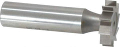 Made in USA - 7/8" Diam x 7/32" Face Width, High Speed Steel, 10 Teeth, Shank Connection Woodruff Keyseat Cutter - Uncoated, 2-7/32" OAL x 1/2" Shank, Straight Teeth, ANSI 707, Old Standard 12 - Apex Tool & Supply