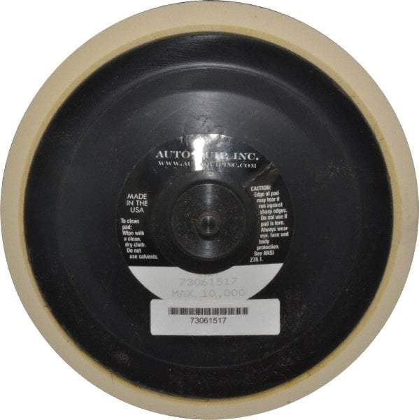 AutoQuip - 6" Diam Hook & Loop Disc Backing Pad - Medium Density, 10,000 RPM - Apex Tool & Supply