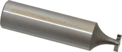 Made in USA - 5/16" Diam x 1/16" Face Width, High Speed Steel, 6 Teeth, Shank Connection Woodruff Keyseat Cutter - Uncoated, 2-1/16" OAL x 1/2" Shank, Straight Teeth, ANSI 202-1/2, Old Standard 206 - Apex Tool & Supply