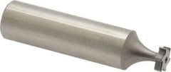 Made in USA - 5/16" Diam x 3/32" Face Width, High Speed Steel, 6 Teeth, Shank Connection Woodruff Keyseat Cutter - Uncoated, 2-3/32" OAL x 1/2" Shank, Straight Teeth, ANSI 302-1/2, Old Standard 207 - Apex Tool & Supply