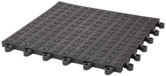 Wearwell - 18" Long x 18" Wide x 7/8" Thick, Anti-Fatigue Modular Matting Soft Open Grid - 4 Interlocking Sides, Charcoal, For Dry Areas, Series 566 - Apex Tool & Supply