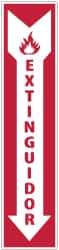 NMC - Extinguidor, Plastic Fire Sign - 4" Wide x 18" High, Spanish - Apex Tool & Supply