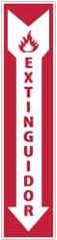 NMC - Extinguidor, Plastic Fire Sign - 4" Wide x 18" High, Spanish - Apex Tool & Supply