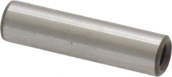 Jergens - 1/4" Diam x 1" Pin Length Alloy Steel Pull Out Dowel Pin - C 47-58 & C 60-64 (Surface) Hardness, 1 Beveled & 1 Threaded End - Apex Tool & Supply