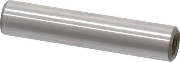Jergens - 1/4" Diam x 1-1/4" Pin Length Alloy Steel Pull Out Dowel Pin - C 47-58 & C 60-64 (Surface) Hardness, 1 Beveled & 1 Threaded End - Apex Tool & Supply