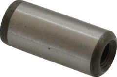 Jergens - 7/16" Diam x 1" Pin Length Alloy Steel Pull Out Dowel Pin - C 47-58 & C 60-64 (Surface) Hardness, 1 Beveled & 1 Threaded End - Apex Tool & Supply