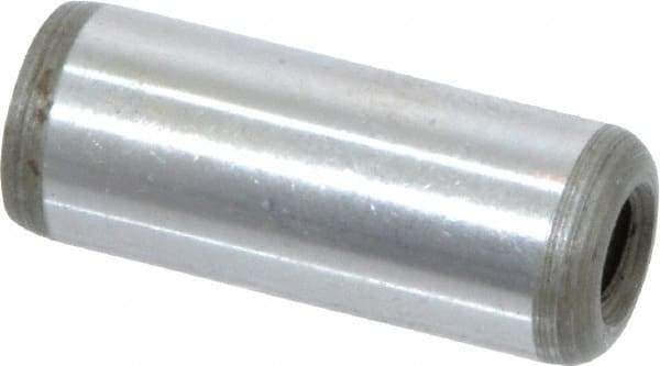 Jergens - 1/2" Diam x 1-1/4" Pin Length Alloy Steel Pull Out Dowel Pin - C 47-58 & C 60-64 (Surface) Hardness, 1 Beveled & 1 Threaded End - Apex Tool & Supply