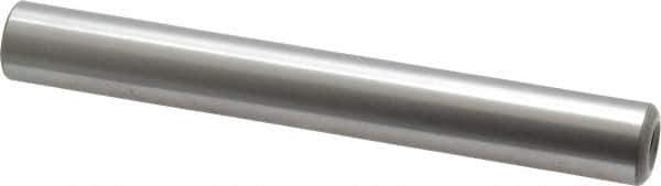 Jergens - 1/2" Diam x 4" Pin Length Alloy Steel Pull Out Dowel Pin - C 47-58 & C 60-64 (Surface) Hardness, 1 Beveled & 1 Threaded End - Apex Tool & Supply