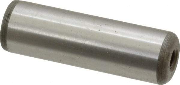 Jergens - 5/8" Diam x 2" Pin Length Alloy Steel Pull Out Dowel Pin - C 47-58 & C 60-64 (Surface) Hardness, 1 Beveled & 1 Threaded End - Apex Tool & Supply