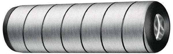 Jergens - 3/4" Diam x 2-1/2" Pin Length Alloy Steel Grooved Dowel Pin - C 47-58 & C 60-64 (Surface) Hardness, 1 Beveled & 1 Threaded End - Apex Tool & Supply
