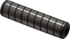 Jergens - 1/2" Diam x 2" Pin Length Alloy Steel Grooved Dowel Pin - C 47-58 & C 60-64 (Surface) Hardness, 1 Beveled & 1 Threaded End - Apex Tool & Supply