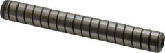 Jergens - 1/2" Diam x 4" Pin Length Alloy Steel Grooved Dowel Pin - C 47-58 & C 60-64 (Surface) Hardness, 1 Beveled & 1 Threaded End - Apex Tool & Supply