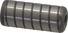 Jergens - 5/8" Diam x 1-1/2" Pin Length Alloy Steel Grooved Dowel Pin - C 47-58 & C 60-64 (Surface) Hardness, 1 Beveled & 1 Threaded End - Apex Tool & Supply