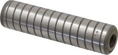 Jergens - 3/4" Diam x 3" Pin Length Alloy Steel Grooved Dowel Pin - C 47-58 & C 60-64 (Surface) Hardness, 1 Beveled & 1 Threaded End - Apex Tool & Supply