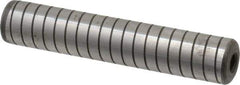 Jergens - 3/4" Diam x 4" Pin Length Alloy Steel Grooved Dowel Pin - C 47-58 & C 60-64 (Surface) Hardness, 1 Beveled & 1 Threaded End - Apex Tool & Supply