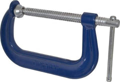Gibraltar - Regular-Duty 6" Max Opening, 4-1/8" Throat Depth, Forged Steel Standard C-Clamp - 6,600 Lb Capacity, 0" Min Opening, Deep Throat - Apex Tool & Supply