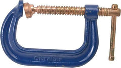 Gibraltar - Regular-Duty 4" Max Opening, 3-1/4" Throat Depth, Forged Steel Standard C-Clamp - 6,200 Lb Capacity, 0" Min Opening, Deep Throat, Copper Plated Screw - Apex Tool & Supply