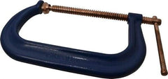 Gibraltar - Regular-Duty 8" Max Opening, 5" Throat Depth, Forged Steel Standard C-Clamp - 6,900 Lb Capacity, 0" Min Opening, Deep Throat, Copper Plated Screw - Apex Tool & Supply