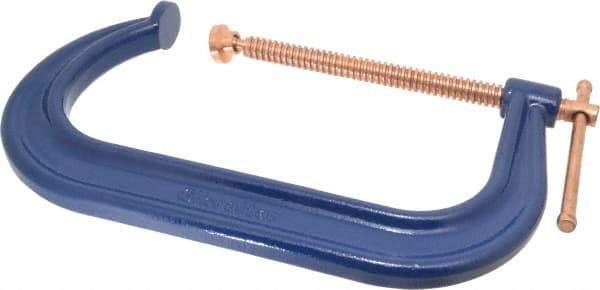 Gibraltar - Regular-Duty 10" Max Opening, 6" Throat Depth, Forged Steel Standard C-Clamp - 8,000 Lb Capacity, 2" Min Opening, Deep Throat, Copper Plated Screw - Apex Tool & Supply