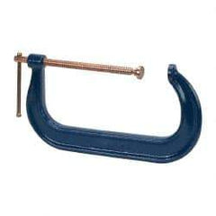 Gibraltar - Regular-Duty 12" Max Opening, 6-5/16" Throat Depth, Forged Steel Standard C-Clamp - 9,500 Lb Capacity, 3" Min Opening, Deep Throat, Copper Plated Screw - Apex Tool & Supply