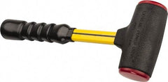 NUPLA - 32 oz Head 2" Face Diam Urethane Dead Blow Hammer - 13-11/16" OAL, Fiberglass Handle - Apex Tool & Supply