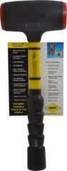 NUPLA - 48 oz Head 2-3/16" Face Diam Urethane Dead Blow Hammer - 14-5/16" OAL, Fiberglass Handle - Apex Tool & Supply