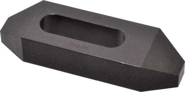 Gibraltar - 1/2" Stud, Steel, Plain Strap Clamp - 1-5/16" Travel, 4" OAL x 1-1/4" Wide x 3/4" High, Black Oxide Finish, Tapered Nose - Apex Tool & Supply