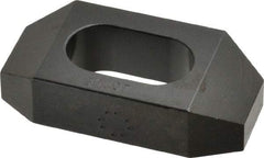 Gibraltar - 5/8" Stud, Steel, Plain Strap Clamp - 9/16" Travel, 2-1/2" OAL x 1-1/4" Wide x 5/8" High, Black Oxide Finish, Tapered Nose - Apex Tool & Supply
