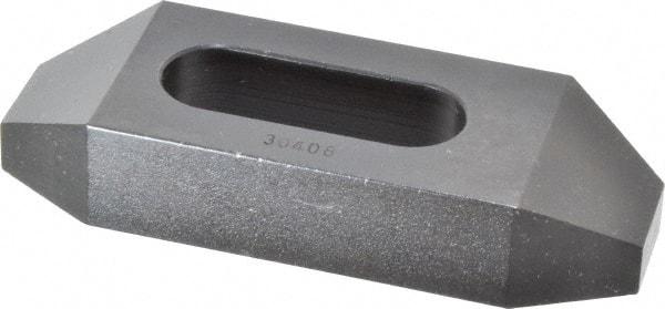 Gibraltar - 5/8" Stud, Steel, Plain Strap Clamp - 1-3/16" Travel, 4" OAL x 1-1/2" Wide x 3/4" High, Black Oxide Finish, Tapered Nose - Apex Tool & Supply