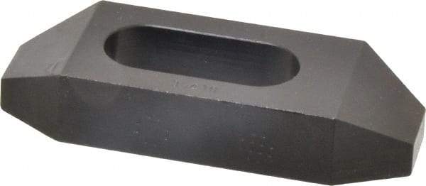 Gibraltar - 3/4" Stud, Steel, Plain Strap Clamp - 1-1/16" Travel, 4" OAL x 1-1/2" Wide x 3/4" High, Black Oxide Finish, Tapered Nose - Apex Tool & Supply