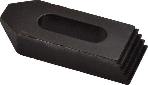 Gibraltar - 5/16, 3/8" Stud, Steel, Serrated Strap Clamp - 13/16" Travel, 2-1/2" OAL x 1" Wide x 1/2" High, Black Oxide Finish, Tapered Nose - Apex Tool & Supply