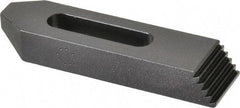 Gibraltar - 5/16, 3/8" Stud, Steel, Serrated Strap Clamp - 1-7/16" Travel, 4" OAL x 1" Wide x 5/8" High, Black Oxide Finish, Tapered Nose - Apex Tool & Supply