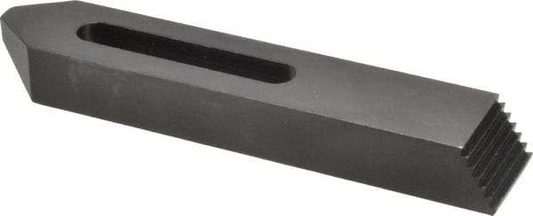 Gibraltar - 5/16, 3/8" Stud, Steel, Serrated Strap Clamp - 2-3/16" Travel, 6" OAL x 1-1/8" Wide x 3/4" High, Black Oxide Finish, Tapered Nose - Apex Tool & Supply