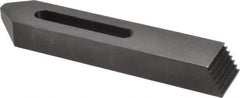 Gibraltar - 5/16, 3/8" Stud, Steel, Serrated Strap Clamp - 2-3/16" Travel, 6" OAL x 1-1/8" Wide x 3/4" High, Black Oxide Finish, Tapered Nose - Apex Tool & Supply