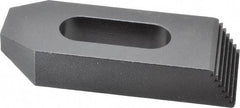 Gibraltar - 5/8" Stud, Steel, Serrated Strap Clamp - 1-3/16" Travel, 4" OAL x 1-1/2" Wide x 3/4" High, Black Oxide Finish, Tapered Nose - Apex Tool & Supply