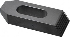 Gibraltar - 3/4" Stud, Steel, Serrated Strap Clamp - 1-1/16" Travel, 4" OAL x 1-1/2" Wide x 3/4" High, Black Oxide Finish, Tapered Nose - Apex Tool & Supply