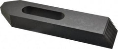 Gibraltar - 3/4" Stud, Steel, Serrated Strap Clamp - 2-3/16" Travel, 8" OAL x 1-3/4" Wide x 1-1/8" High, Black Oxide Finish, Tapered Nose - Apex Tool & Supply