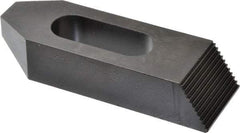 Gibraltar - 7/8, 1" Stud, Steel, Serrated Strap Clamp - 1-11/16" Travel, 6" OAL x 2" Wide x 1-1/4" High, Black Oxide Finish, Tapered Nose - Apex Tool & Supply